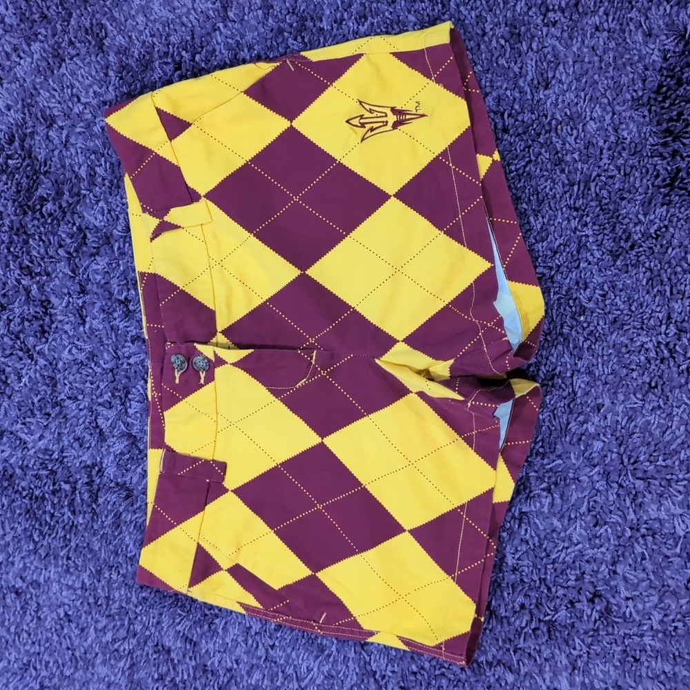 ASU Loudmouth Womens Golf Shorts Forks Logo